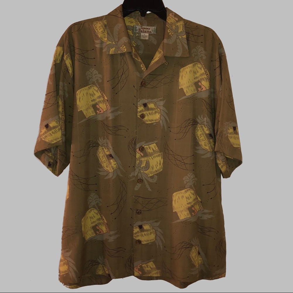 Tommy Bahama Men’s Silk Short Sleeve Buttondown - Picture 7 of 8
